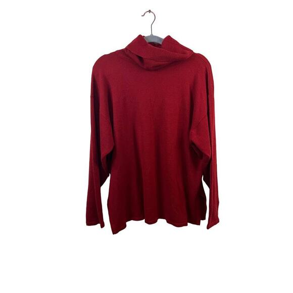 Oleg Cassini Sweaters - Oleg Cassini Women's Red Turtleneck Sweater Size 3X
